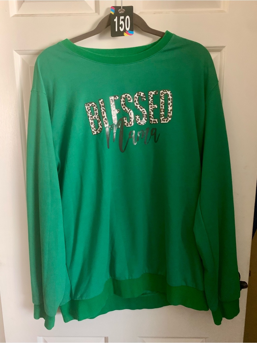 Blessed Mama Graphic Sweatshirt - Green